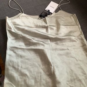 Theory Satin Sliver Top Tank
